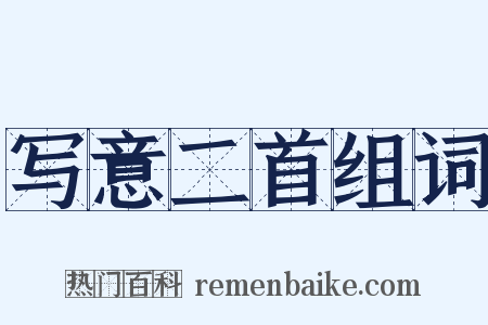 写意二首组词是什么意思的图片